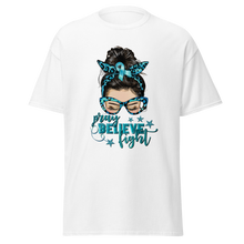Load image into Gallery viewer, TEAL PRAY BELIEVE FIGHT