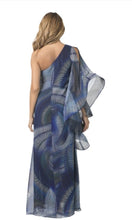 Load image into Gallery viewer, JACKIE MULTI GREEN ONE SHOULDER DRESS
