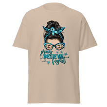 Load image into Gallery viewer, TEAL PRAY BELIEVE FIGHT
